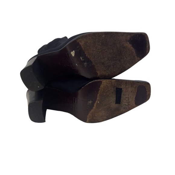 Armando Pollini Vintage Sock Boots 70s Go Go Style Black stretch Size 39 EUR / 8 - Picture 5 of 11